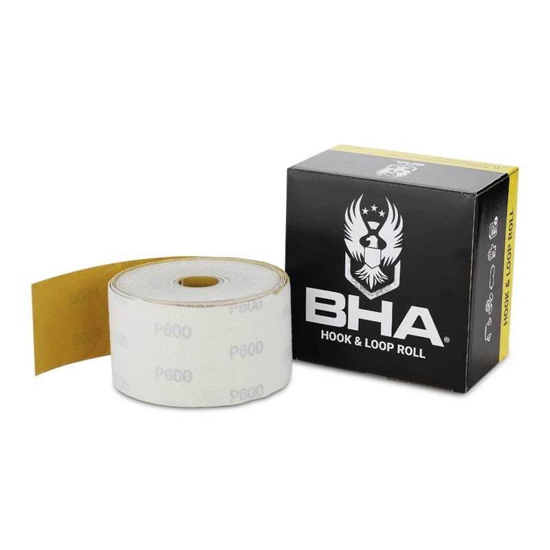 BHA Gold Longboard Hook & Loop Continuous Sanding Roll, 2-3/4" x 20 Yard - Durable, Cut-to-Size, Aluminum Oxide Sandpaper Sheets, Loading & Clog Resistant Gold Stearate Coating - 320 Grit - Image 1
